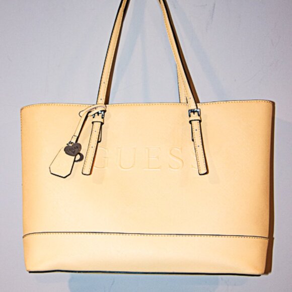 Guess Light Yellow Tote Bag - Picture 1 of 4